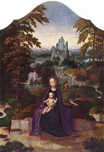 Adriaen Isenbrandt One of many versions of the Rest during the Flight to Egypt attributed to Isenbrandt. Sweden oil painting art